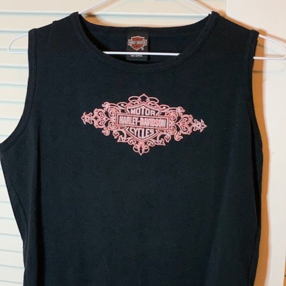 Ladies Large Harley Davidson Crop Tank - Picture 1 of 2